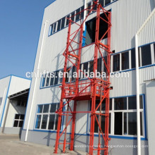 SJD model guide rail type hydraulic industrial goods lift platform